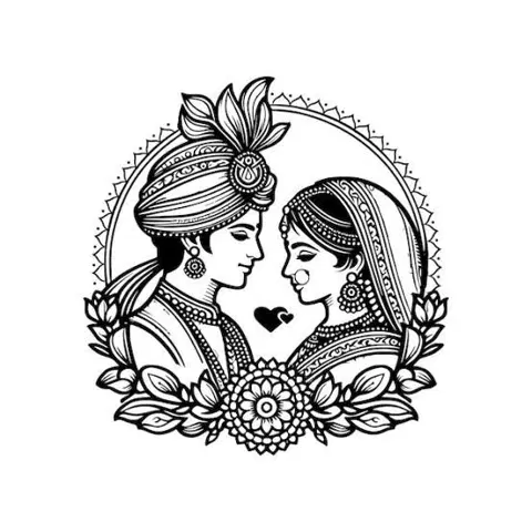 bridal indian circle mehndi design
