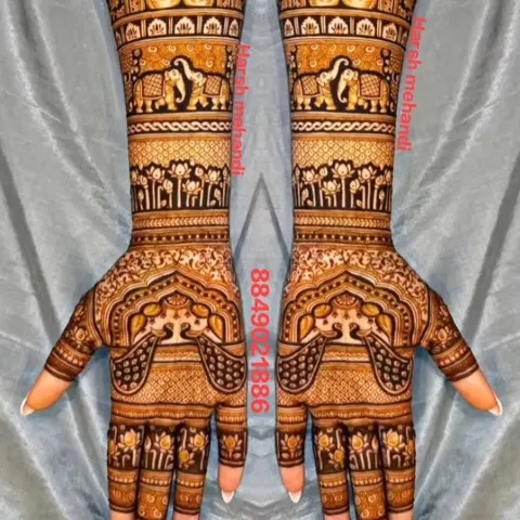 bridal figure full hand mehndi design