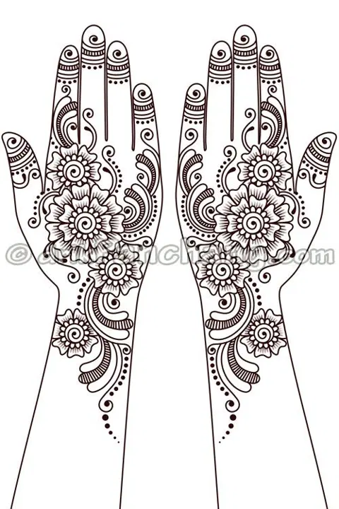 arabic bridal figure mehndi design