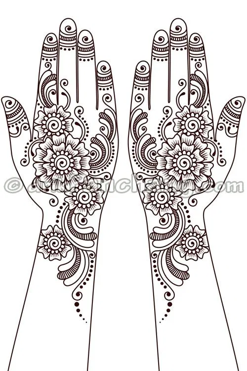 Arabic Bridal Mehndi Design with Figures (2)