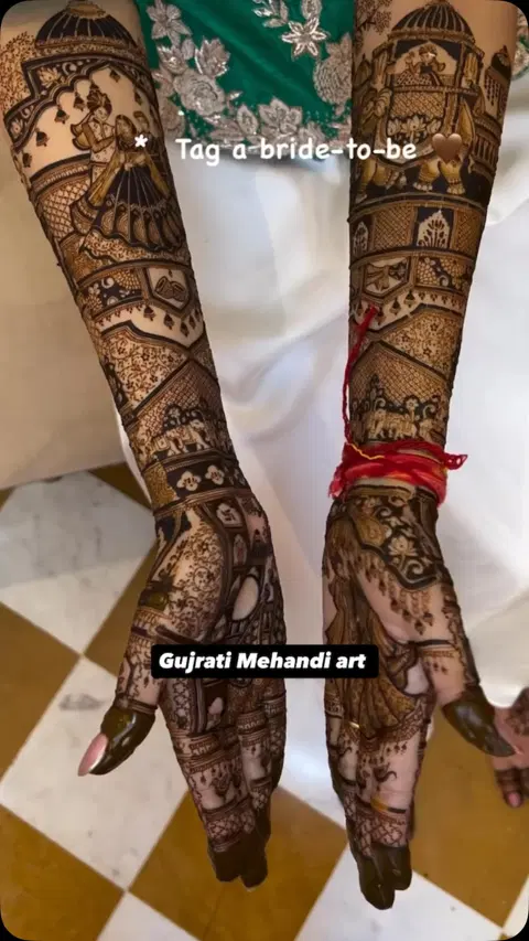 aesthetic bridal figure back hand mehndi design