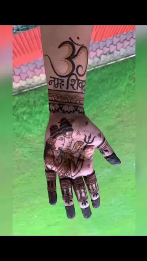 front hand mehndi design