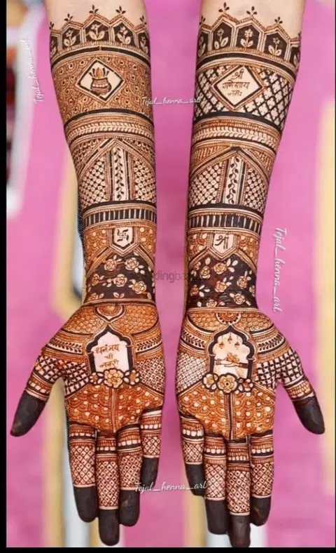 figure front hand mehndi design