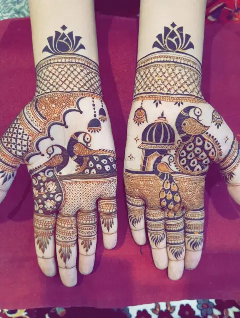 peacock mehndi design