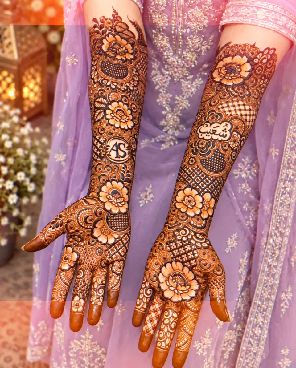 Aesthetic Front Hand Mehndi Design (2)