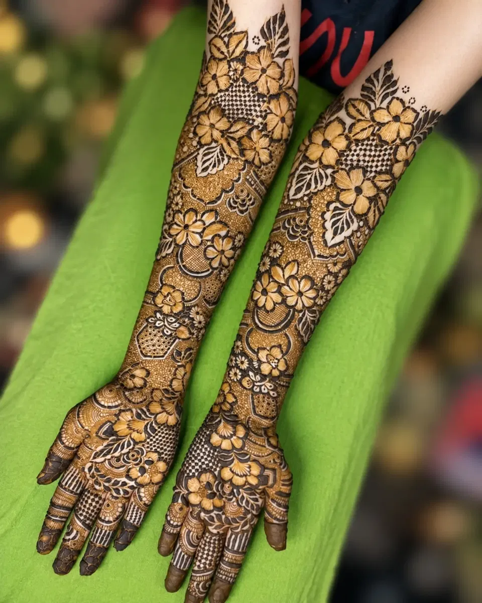 Aesthetic Full Hand Mehndi Design