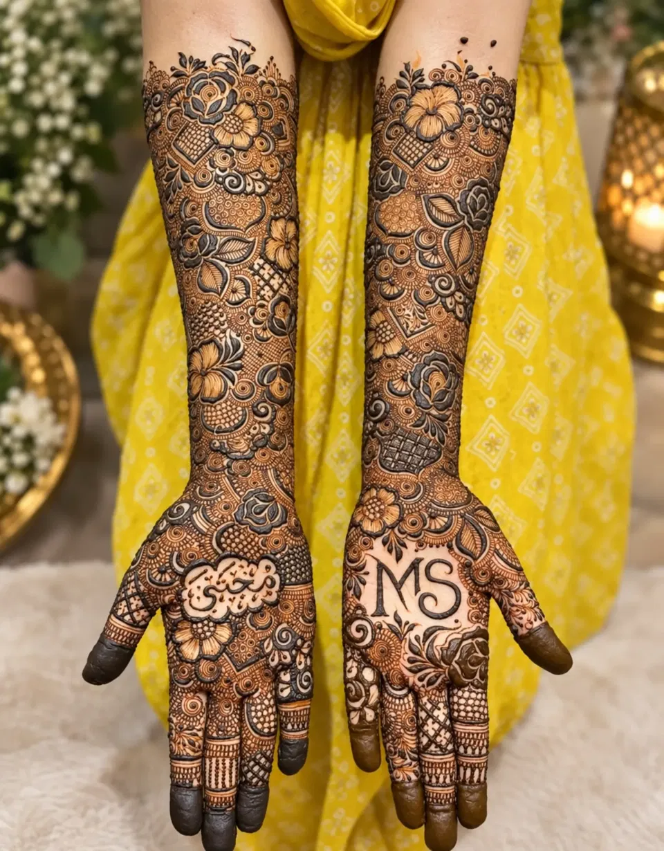 Aesthetic Front Hand Mehndi Design (3)