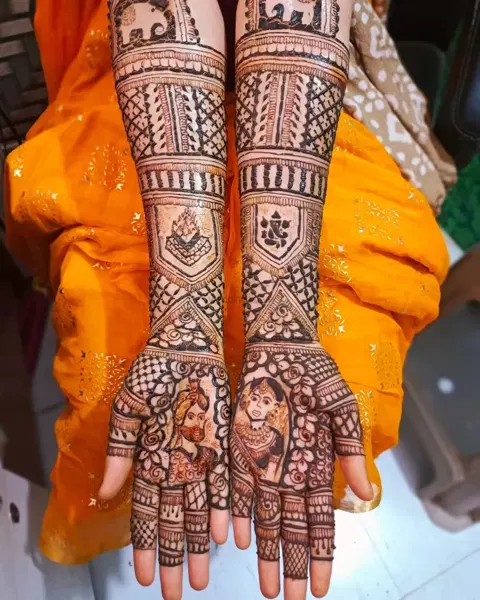 figure mehndi design