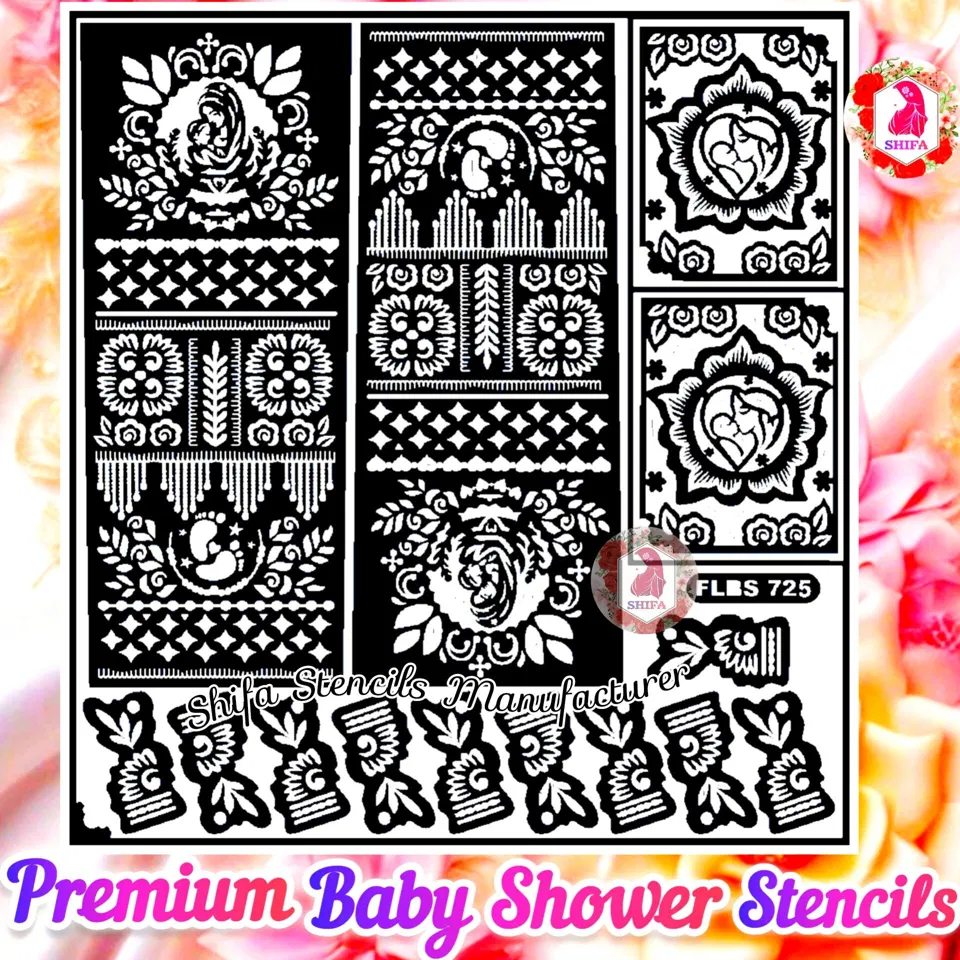 Bridal Mehndi Design with Figures and Flowers for Baby Shower