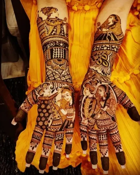 figure mehndi design