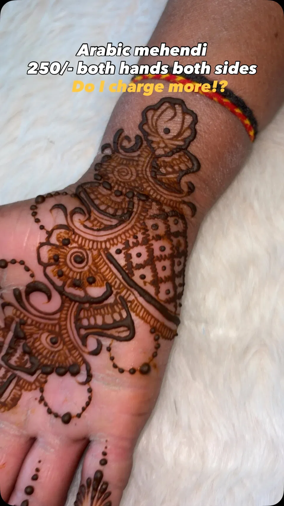 Aesthetic Front Hand Mehndi Design