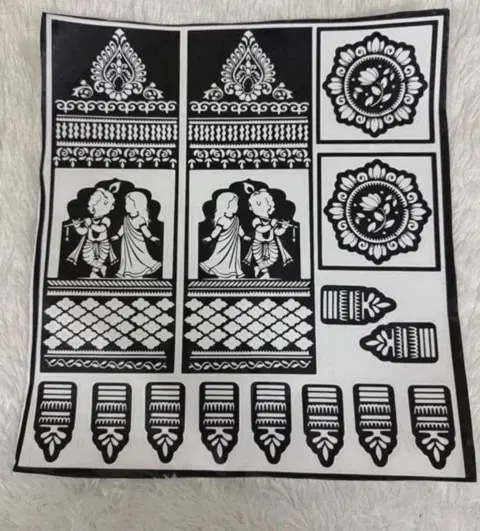 bridal indian figure foot mehndi design