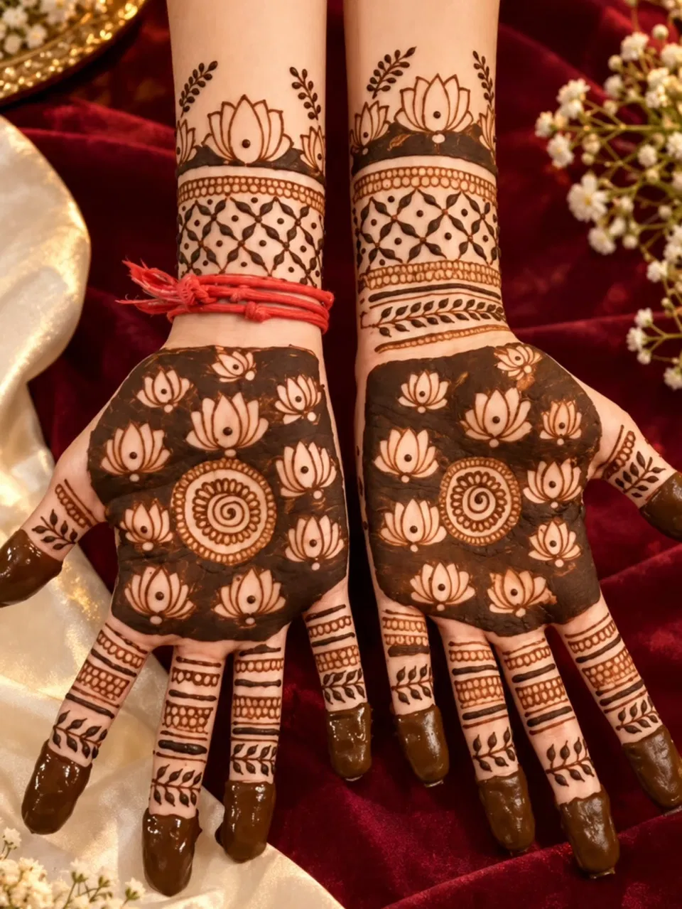 Mehndi Design with Lotus