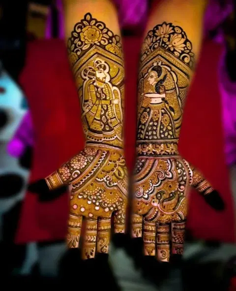 figure back hand mehndi design