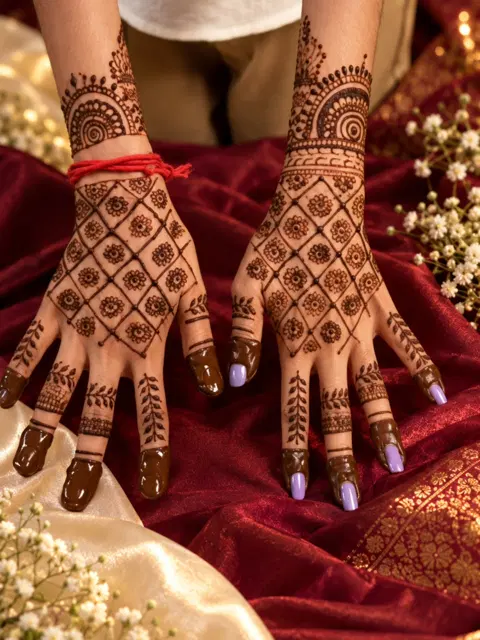 back hand mehndi design