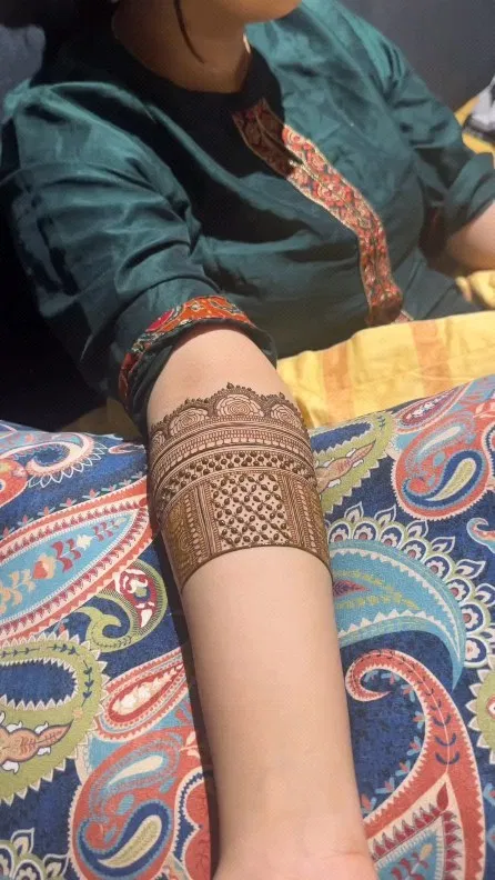 Bridal Indian Back Hand Mehndi Design