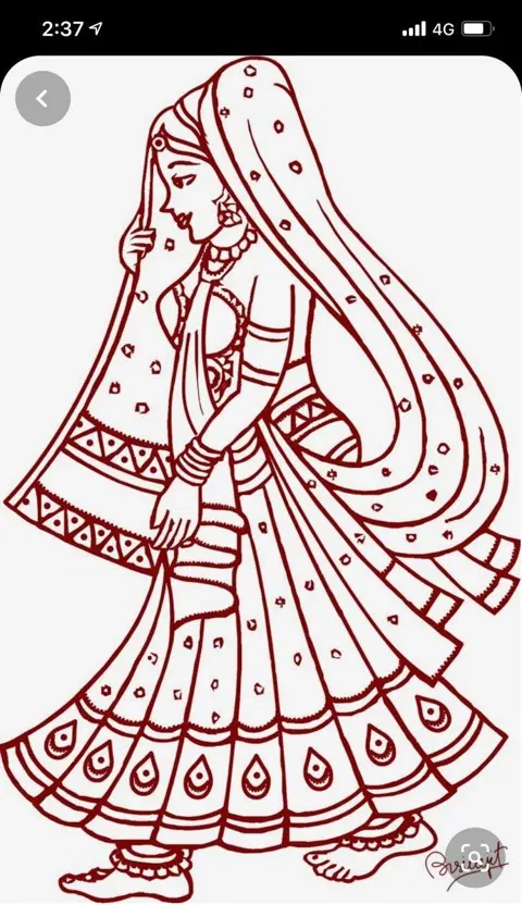 bridal indian deity back hand mehndi design