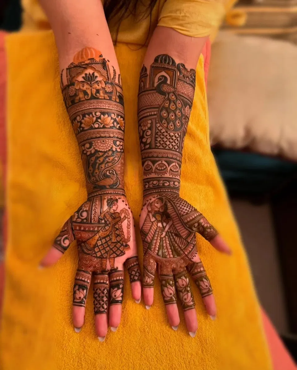 Bridal Front Hand Mehndi Design (3)