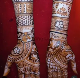 Full Hand Mehndi Design with Figures