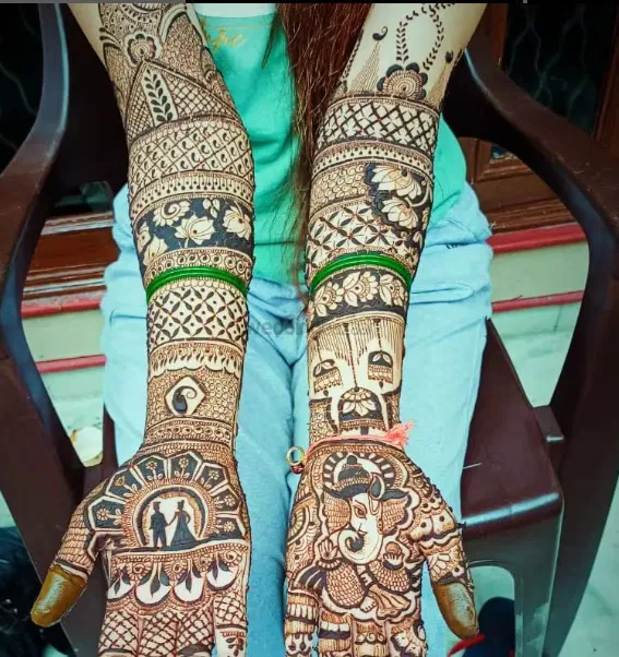 Full Hand Mehndi Design with Figures