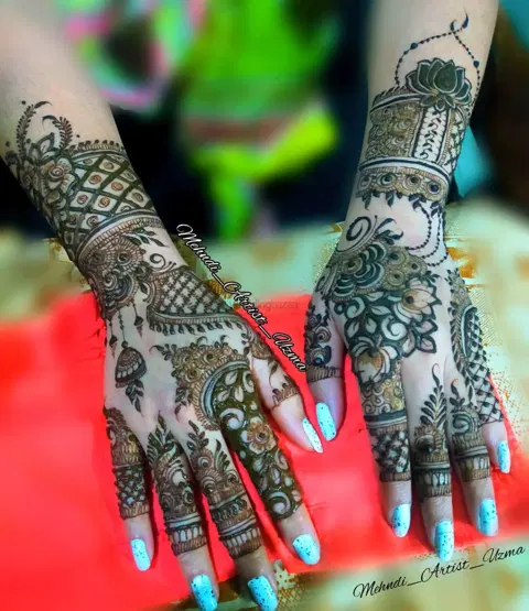 figure mehndi design