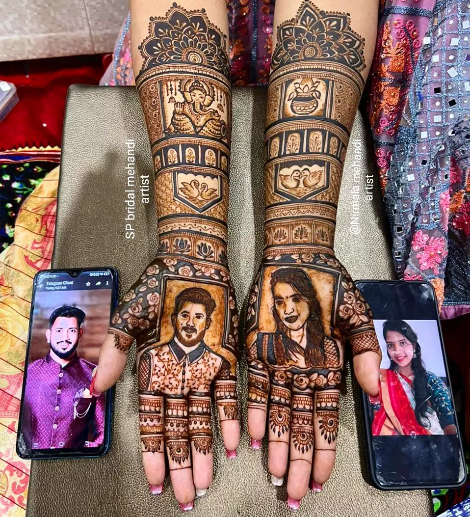 Mehndi Design with Figures