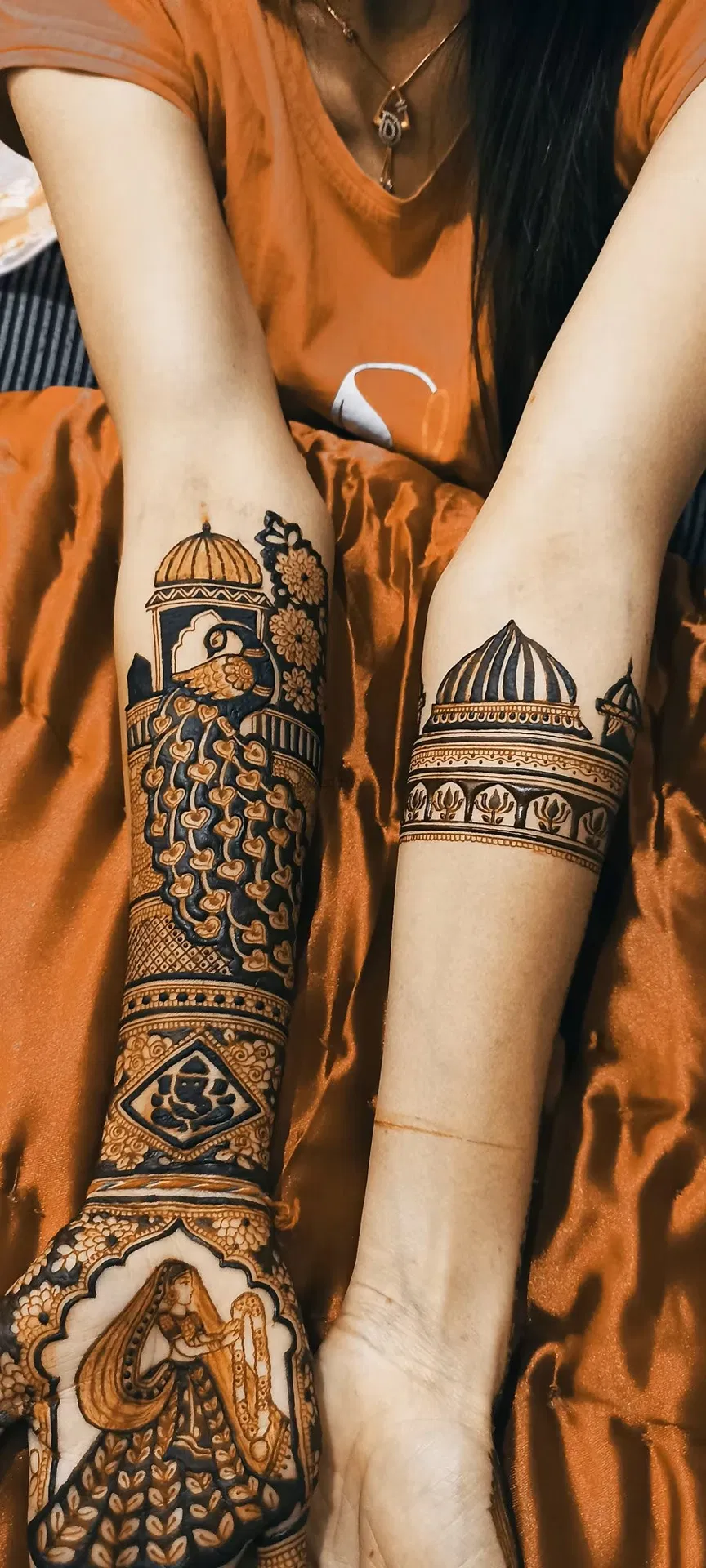 Full Hand Mehndi Design with Figures