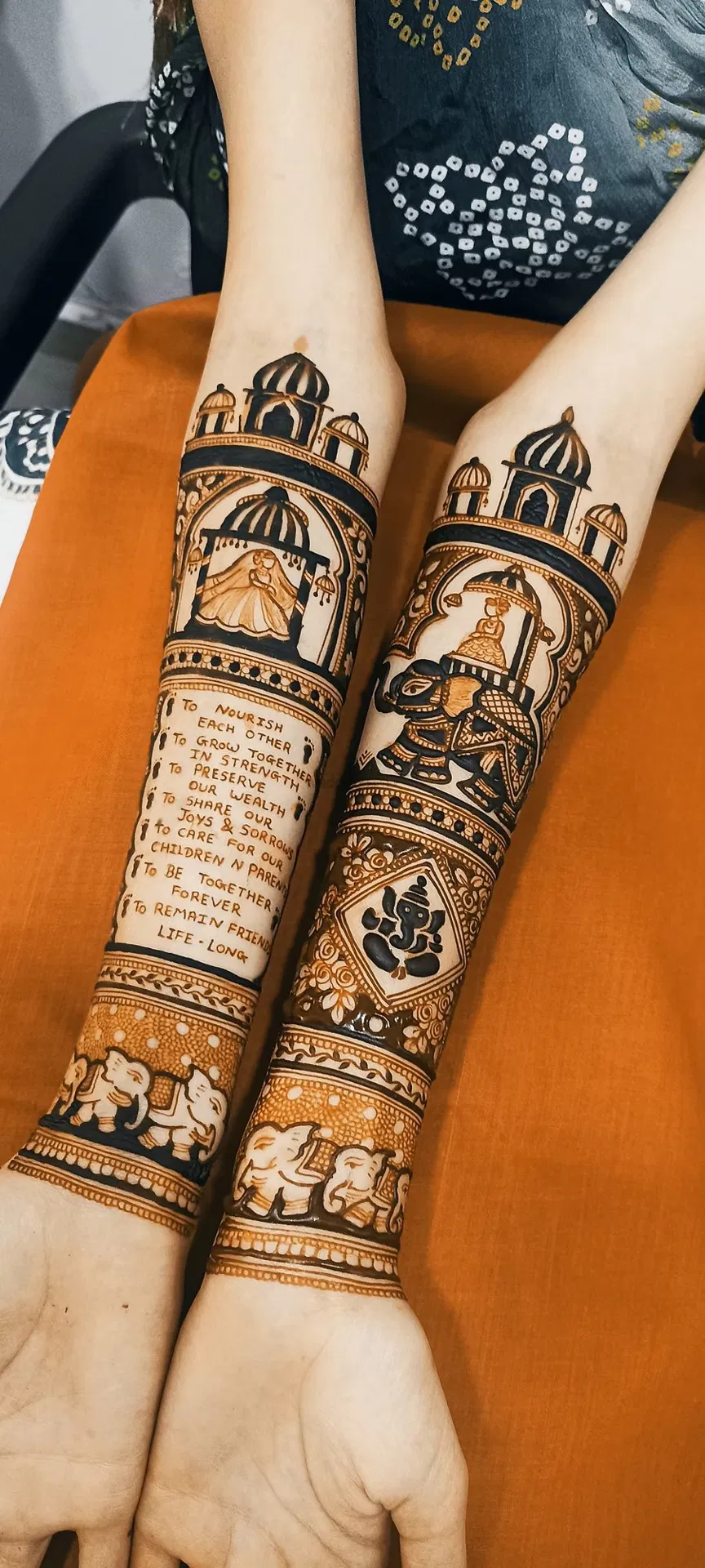 Full Hand Mehndi Design with Figures (2)