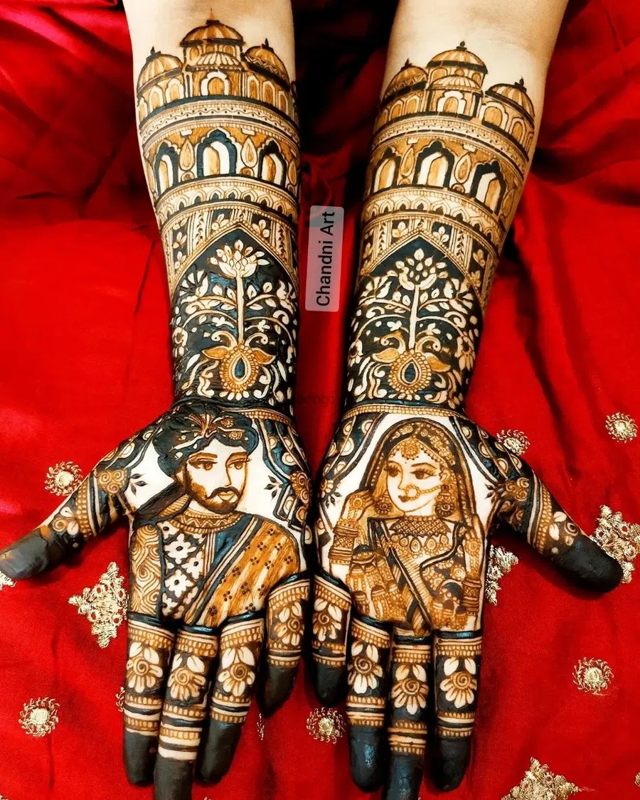 Foot Mehndi Design with Figures