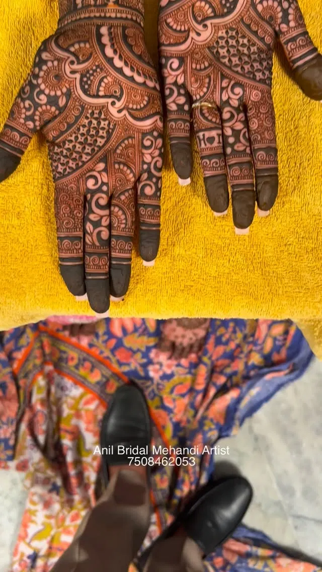 Bridal Front Hand Mehndi Design