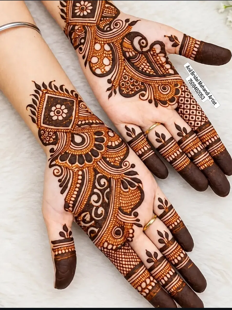 Arabic Back Hand Mehndi Design