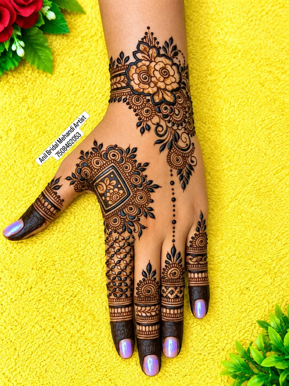 Arabic Front Hand Mehndi Design