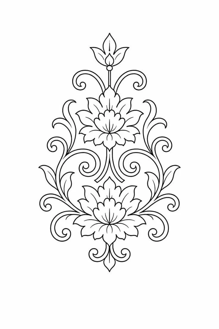 Bridal Mehndi Design with Flowers and Lotus