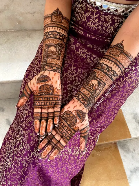 bridal figure full hand mehndi design