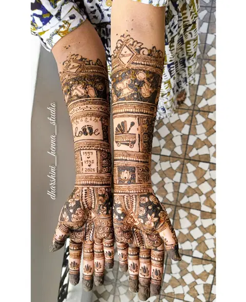 figure mehndi design