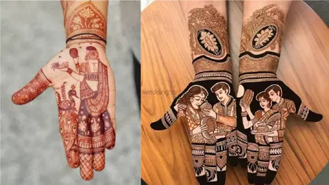 figure full hand mehndi design