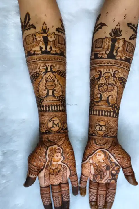 figure foot mehndi design