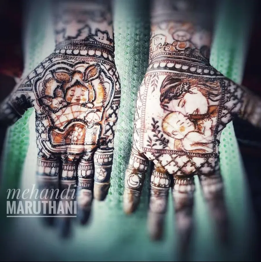 Mehndi Design with Figures