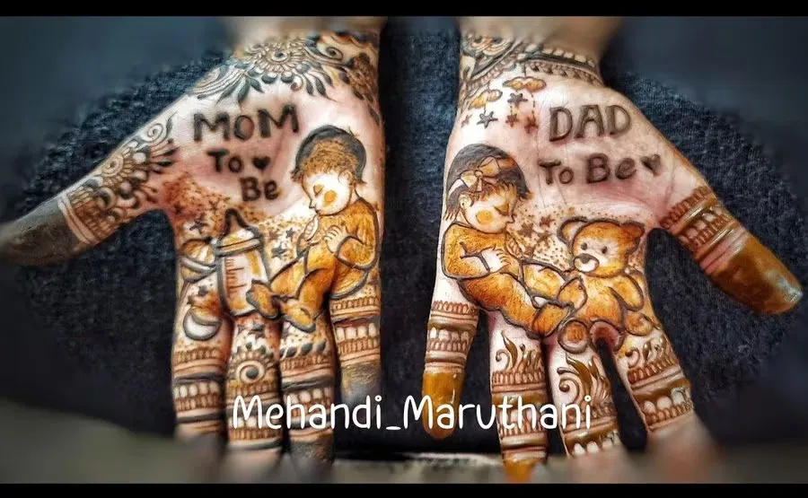 Mehndi Design with Figures (2)