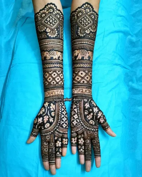full hand mehndi design