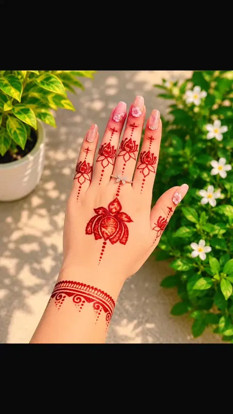 bridal simple mehndi design
