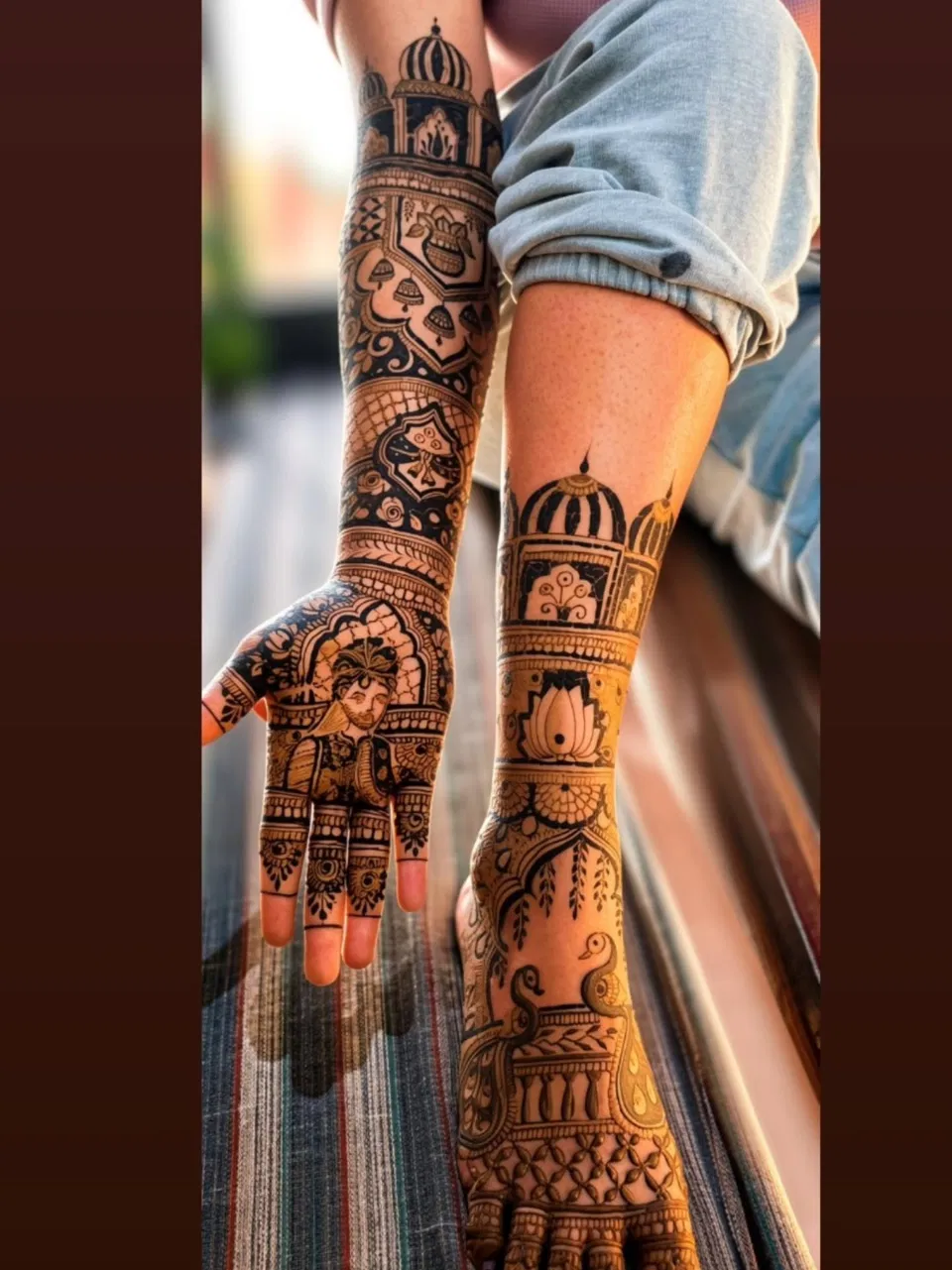 Foot Mehndi Design with Figures (3)