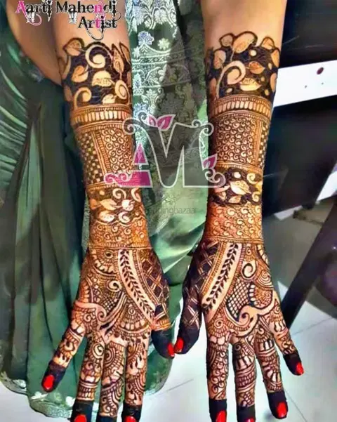 full hand mehndi design
