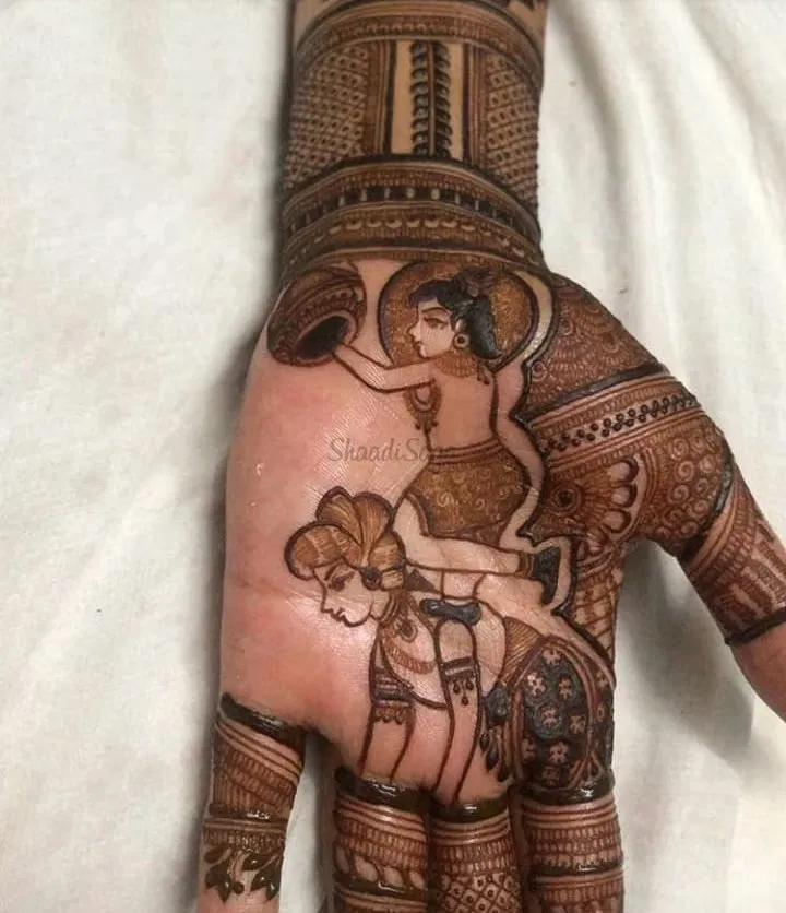 Mehndi Design with Figures (2)