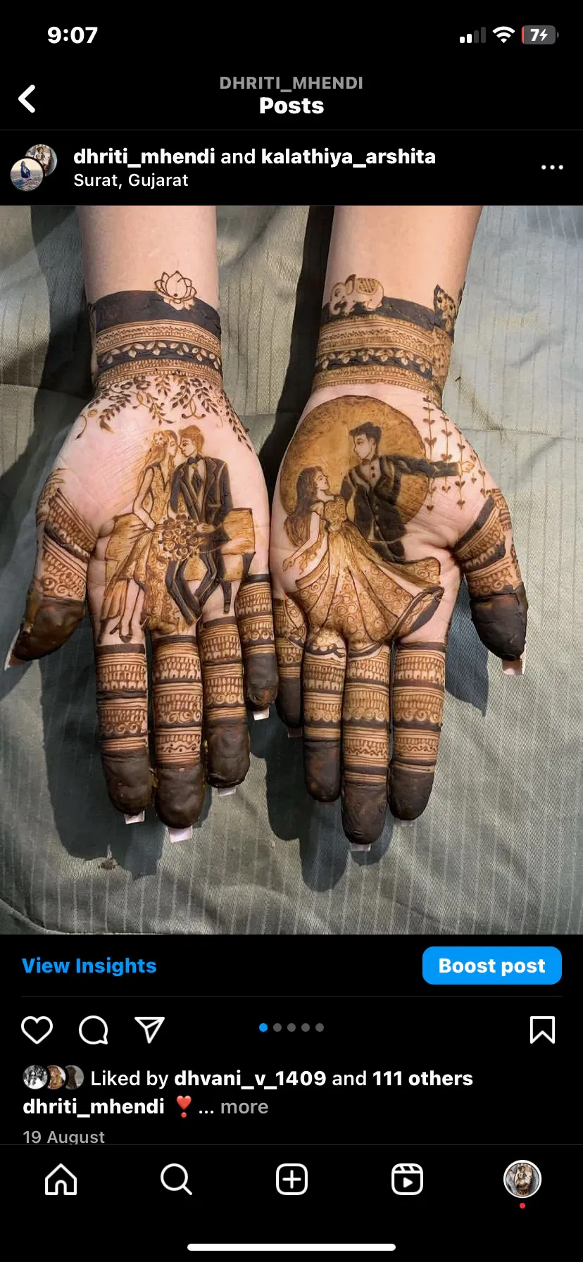 Mehndi Design with Figures