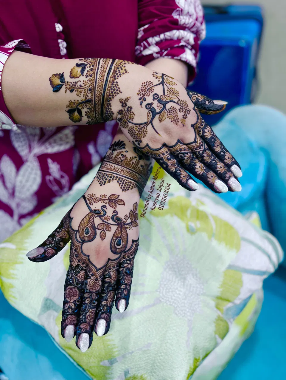 Mehndi Design with Peacock