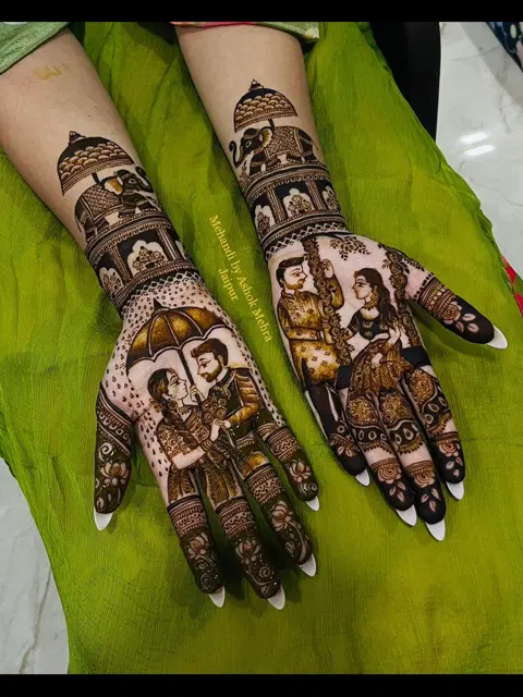 figure mehndi design