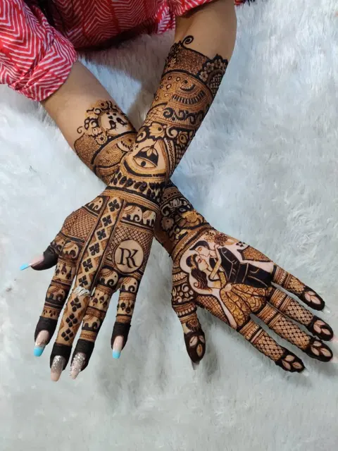 figure mehndi design