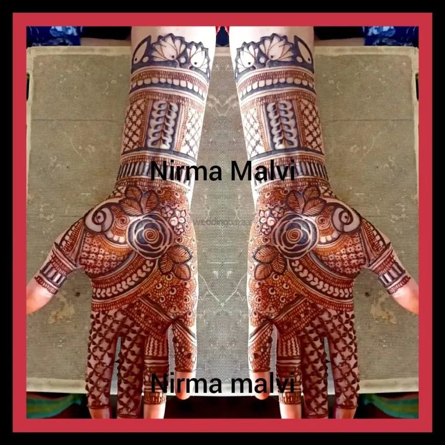 Full Hand Mehndi Design with Figures