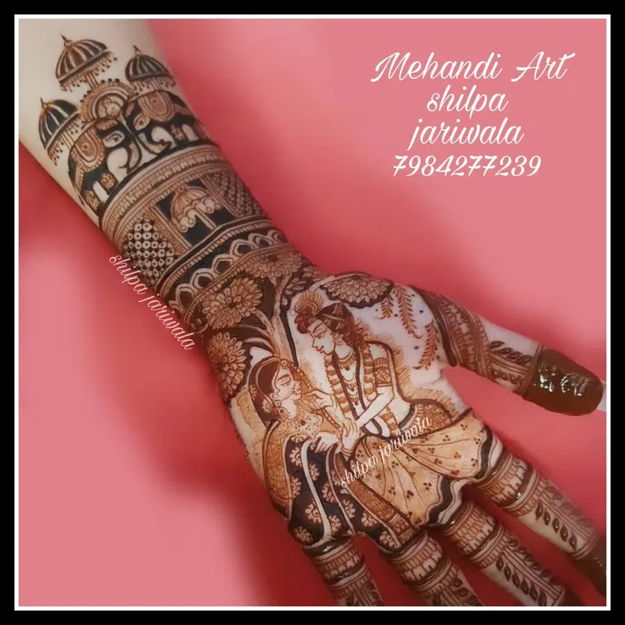 Full Hand Mehndi Design with Figures